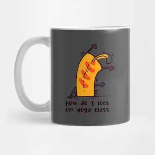 How do I look on yoga class funny yoga and cat drawing Mug